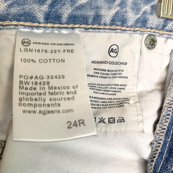 AG ADRIANO‎ GOLDSCHMIED The Phoebe Distressed High Waist Denim Sz 24 - Picture 11 of 13